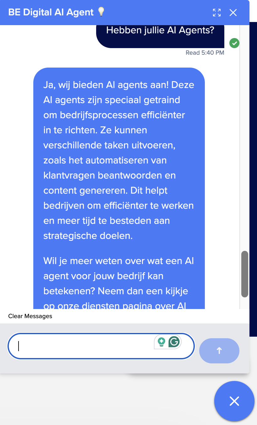 AI agent - BE Digital